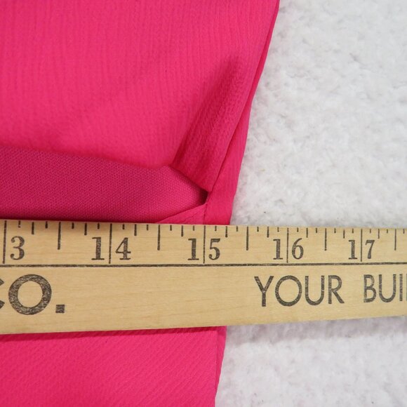 Allison Kelly Dress Sz Large Hot Pink Mini Adjustable Straps Sweetheart Neckline - Picture 10 of 13